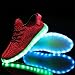 PENGCHENG Men's Women's 7 Colors LED Shoes Fashion Sneakers Sports Shoes Size 6.5 US Red