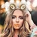 Animears Realistic Clip-On Faux Fur Animal Ears Handmade Clip-on Animal Ears | Soft and Fluffy Animal Ear Costume (Blonde)