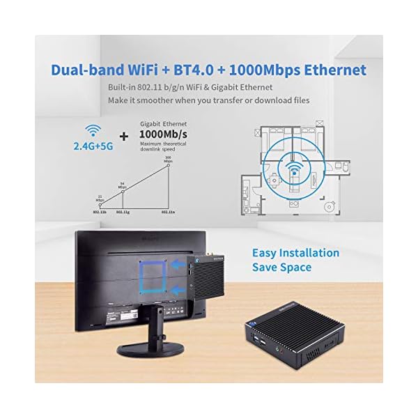Sharevdi-Mini-PC-Windows-10-Pro64-bit-Intel-Celeron-N2840-Dual-core-Fanless-desktop-PC-4GB-DDR3-64GB-mSATA-Micro-Computer-24G5G-dual-band-WIFIBT40HDMIVGAGiga-EthernetWindows1087Linux Sharevdi Fanless Mini PC Windows 10 Pro, 4G DDR3 64G SSD Quad Core Mini Desktop Computer, Intel Celeron N2840 Dual Band…