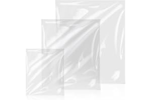 Shappy 200 Pcs 3 Sizes Heat Shrink Wrap Bags PVC Odorless Clear Heat Film Packaging Compatible for Wrapping DIY Crafts and Gifts(10 x 12 Inch, 8 x 10 Inch, 4 x 6 Inch)