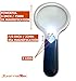 Sunfyre Tek 3 LED Light 2 Lens Hand Held Magnifying Glass (45X and 3X Zoom Magnification) 3-inch and 1-inch lens