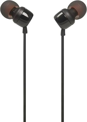 T110 - Auscultadores intra-auriculares universais com comando remoto e microfone, pretos