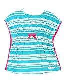 RuffleButts Girls Woven Kaftan Pom Pom Poncho Swimsuit Cover-Up