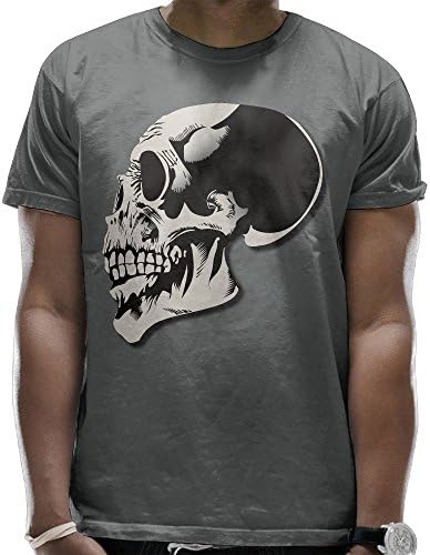 Ghost Skull Black &amp; White Graphic T-Shirt Day Of The Dead Shirts Summer Men's Short-Sleeved T-Shirts