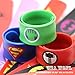 USA WOLF Superhero Slap Bracelet,Boys & Girls Birthday Party Favors and Party Supplies, Superhero Slap Bracelet for Kids School Classroom Rewards, Absolutely Favorite Novelty Toy (24 pcs)