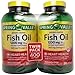 Spring Valley Fish Oil Dietary Supplement Softgels, 1200mg, 200 ct, 2 pk