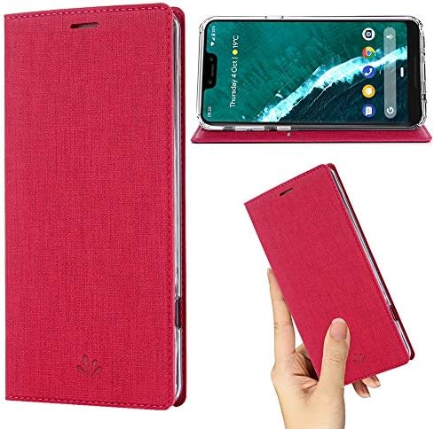 weier Flip Case for Google Pixel 3 XL, Premium Thin Case Wallet with Card Holder Stand Design Clear TPU Bumper Full Body Protective Leather phone Cover for Google Pixel 3 XL (Google Pixel 3 XL, Rose)