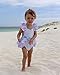 Baby Girl Tie Dye Outfit Gradient Ruffle Criss Cross Back Bowknot Romper Tutu Dress Jumpsuit Toddler Valentine Gift (12-18 Months, A)