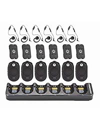 6 Motorola clp1010 Radio de dos vías Walkie Talkies W/6-bank Cargador + pinzas + PTT auriculares