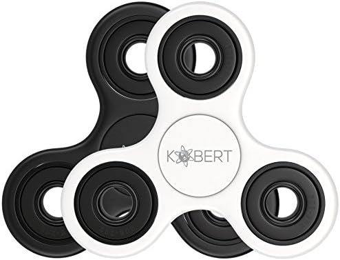 Fidget Spinner - 2-Pack Tri-Spinner with Hybrid Ceramic Bearings [1-Pack also available], Longer and Faster Spin, Helps Focusing and to Reduce Stress Anxiety ADHD ADD OCD Toy for Kids and Adults