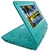KORAMZI 7 inch Portable DVD Player with Rechargeable Battery, SD Card Slot and USB Port Swivel and Fold Portable DVD/CD/MP3 Player with Matching Color Headphones AC/DC Adapter (Green)- PDVD777