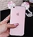 iPhone 7 / 7+ PLUS Case, Pink / Silver Crystal Diamond Bling Rhinestone Mouse Ears Clear TPU Rubber Cover with Lanyard & Stylus Pen