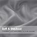 BALICHUN 2 Panels Blackout Curtains Thermal Insulated Grommets Darkening Drapes for Bedroom/Living Room (Space Grey, W52 x L63)