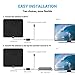 Digital Antenna for HDTV, Paxcess TV Antenna Indoor Amplified Flat TV Antenna, Leaf Antenna 50 Miles Range with Signal Amplifier Booster, USB Power Supply, 16.5ft Coax Cable for Local Free TV (Black)