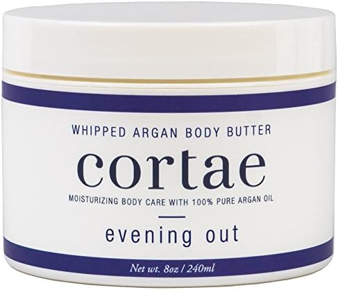 Whipped Argan Oil Body Butter for Dry Skin, Psoriasis, and Eczema (8.0 Oz, Evening Out)