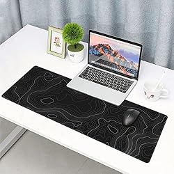 Bzu Topographic Contour Extended Big Mouse Pad