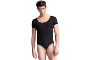 Capezio Men's Tactel Short Sleeve Leotard