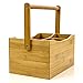 Intriom Cutlery Holder Flatware Caddy Silverware Caddy Tableware Tabletop Holder with Swing Handle Bamboo Collection
