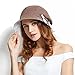 Afala Women Packable Beach Summer Hats Bucket Hats Cloche Hats, Lightweight Foldable for Travel Vacation (Brown)