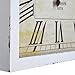 Yosemite Home Decor CLKA1B950 Square Wooden Wall Clock White Frame, White Face, Black Text, Black Hands
