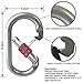 XTEK Climbing 25kn Climbing Carabiner Clip - Heavy Duty O-Shape Steel Locking Caribeaner - UIAA/CE Certified Rock Climbing Gear - Strong Large Locking Oval Caribeener for Mountain Climbing