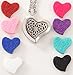 Aromatherapy Essential Oil Diffuser Necklace - 8 Pads - Heart Jewelry - Hypo-allergenic Surgical Stainless Steel Locket Pendant