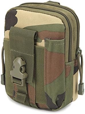 EZ4U Universal Outdoor Tactical Holster Military Molle Hip Waist Belt Bag Wallet Pouch Purse Phone Case with Zipper for iPhone 7 6s Plus 5S Samsung Galaxy S7 S6 LG HTC and More (Jungle Camouflag)