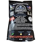 SnowCap Rust Stain Remover 4 lb Bag (Makes Up to 8 Gallons) for Well, Sprinkler, and Outdoor Rust on Concrete, Driveways, Pavers, Vinyl and Wooden Fences, Metal, Biodegradable Formula Made in USA