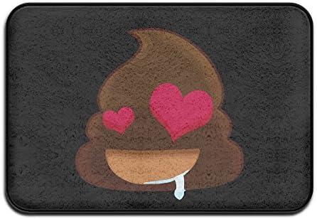Emoji POOP Heat Eyes Doormat And Dog Mat ,40cm60cm Non-slip Doormats,Suitable For Indoor Outdoor Bathroom Kitchen Doormat And Pets