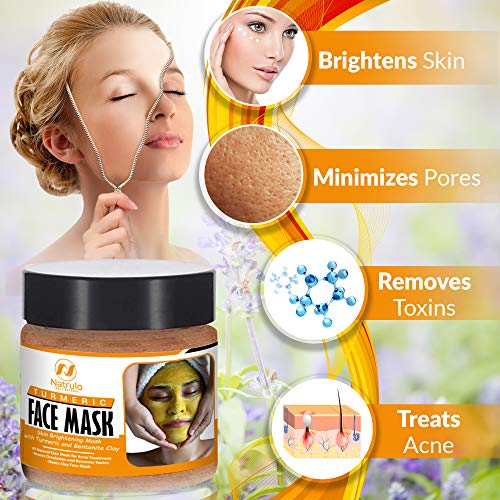 Natrulo Turmeric Face Mask Skin Brightening Mask with Turmeric and