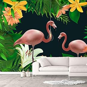 Wall Murals for Bedroom Green Plants Animals Removable Wallpaper Peel and Stick Wall Stickers - 66x96 inches