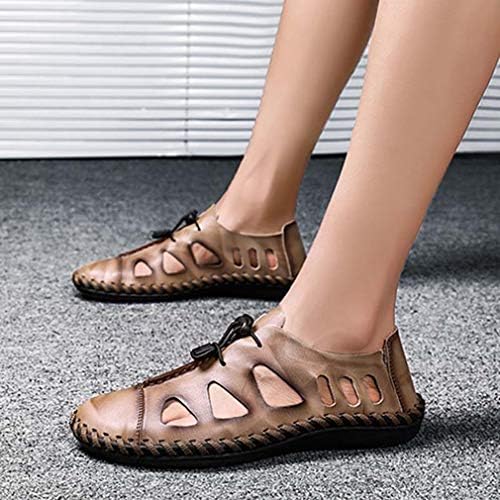 オフィスサンダル メンズ つま先保護 シューズ バッグ かかと付き カジュアルサンダル 登山サンダル 父の日 プレゼント 革サンダル 合わせやすい ドライビングシューズ 水陸両用 登山サンダル ビジネス カジュアルサンダル 紳士用 歩きやすい アウトドアサンダル