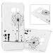 Samsung Galaxy S7 Edge Case Clear Colorful Case Cute Flying Dandelions In Love Boy and Girl Ultra Slim-Fit Easy Makeup PC Bumper Cover & HD Screen Protector Diamond Dust Plug Stylus Pen by Badalink