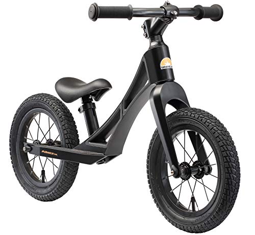 BIKESTAR Magnesium (superleicht) Kinderlaufrad Lauflernrad Kinderrad für Jungen und Mädchen ab 3-4 Jahre | 12 Zoll Kinder Laufrad BMX Ultraleicht | Schwarz | Risikofrei Testen