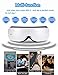 REAK Eye Massager Eye Mask with Heating, Vibration and Air Pressure Temple Massager Headache Therapy Machine, Foldable Rechargeable and 5 Working Modes for Vision Care Eyestrain Stress Relief etc.
