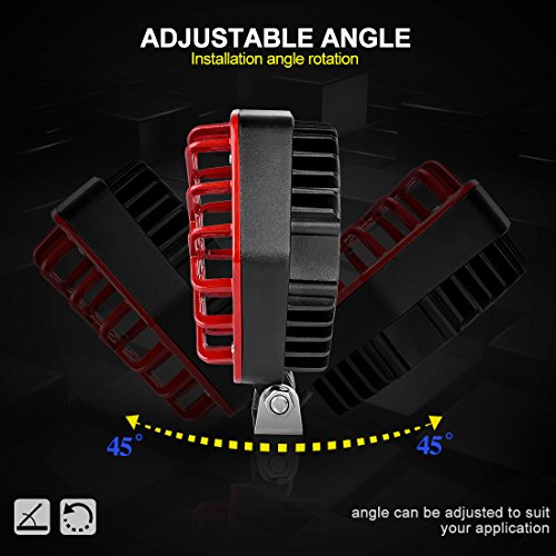 AUTOSAVER88 2 Pcs 5 Red Led Light Pods 48W 5D Led Cubes 4800LM Offroad