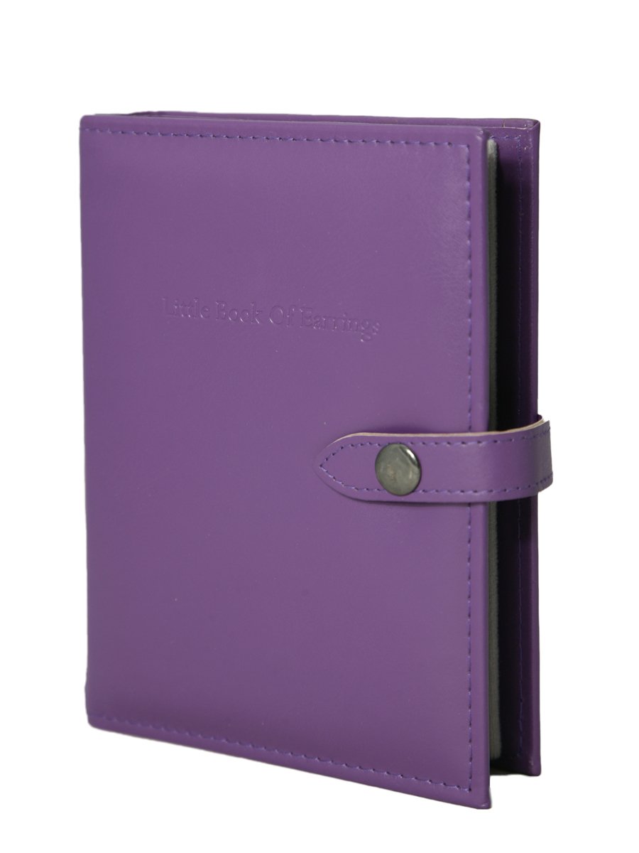 The Little Book of Earrings Purple A Book for keeping your earrings safe!