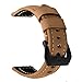 VIGOSS Leather Strap Compatible with Galaxy Watch 46mm Bands/Gear S3 Frontier Band Men 22mm Premium Vintage Crazy Horse Bracelet Replacement for Samsung Galaxy Watch 46mm/Gear S3 Smartwatch Brown