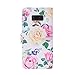 Galaxy S8 Wallet Case, Galaxy S8 Case,MagicSky Premium PU Leather Flip Folio Case Cover with Wrist Strap,Card Slots,Cash Pocket,Kickstand for Samsung Galaxy S8 (Flower)