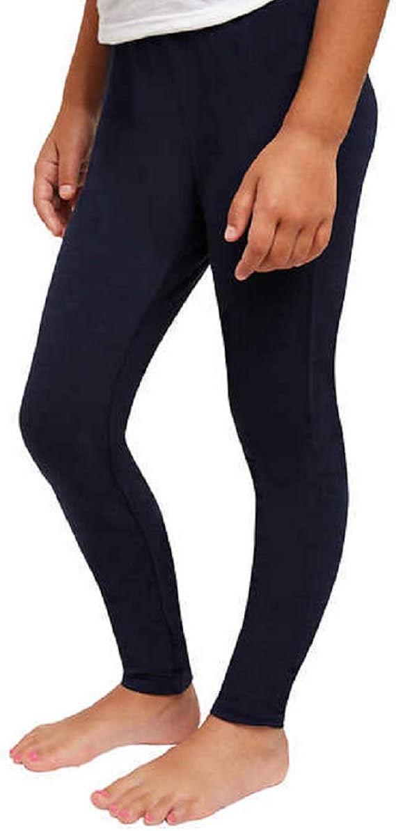 Splendid Girls' Tapered Legs Elastic Waistband Solid Legging (2 Pack): Clothing