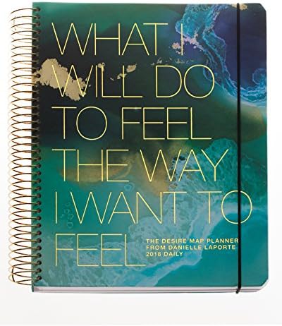 The Desire Map Planner from Danielle LaPorte 2018 Daily (Teals & Gold)