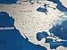 Scratch Off World Map By Trip Fix: Personalized Travel Poster, Blue And Silver Colored, Detailed And Educational Adventure Tracker, Divided USA States, Unique Gift, Home Decor, Geography Teacher Tool