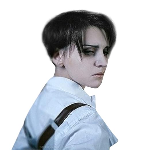 Men Wig Anime Cos Short Hair Side Bangs Straight Set Rocker