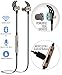 TRAKK METAL Premium Metal Bluetooth 4.1 Wireless Rechargeable Sport Stereo Headphones with Magnetic Technology - Secure Fit Workout Earbuds with Built-in Mic - Gold