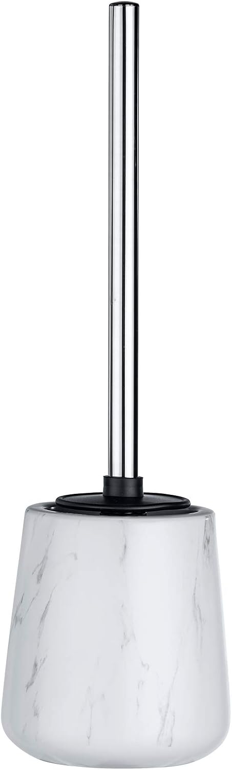 LEIGHTON DENNY Adrada Toilet Holder with Silicone Brush, Ceramic, White, 39 x 12 x 12 cm - Image 3