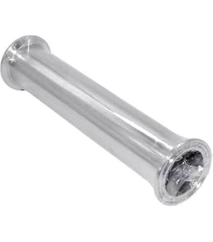 Tubo Sanitario De Acero Inoxidable 304 Con 3 Abrazaderas - 4 Pulgadas De Largo, 1.5 Pulgadas De Diámetro, Paquete De 2