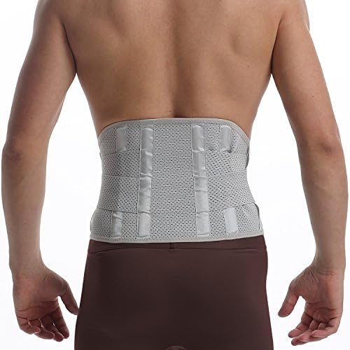 Lumbar Support/Lower Back Brace Support Belt for Pain-relief with Stabilizing Double Pull Adjustable Breathable Mesh Material