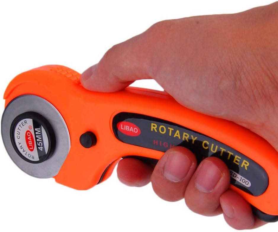 erDouckan Rotary Cutter & 45mm Premium Quilters Sewing Quilting Fabric Leather Cutting Tool Rotary Cutter, Perfect for Family Woodworking