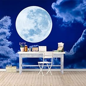 Wall Mural Moonlit Night Removable Wallpaper Wall Sticker for Bedroom Living Room - 66x96 inches
