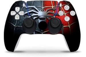 ZOOMHITSKINS Compatible with PS5 Controller Skin, Vinyl for Durable & Fit, Spider Superhero Red Blue Gold Silver, Easy to Use, Bubble-Free, Precisely Cut